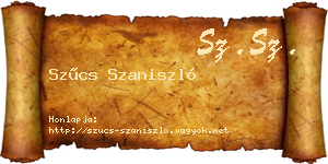 Szűcs Szaniszló névjegykártya